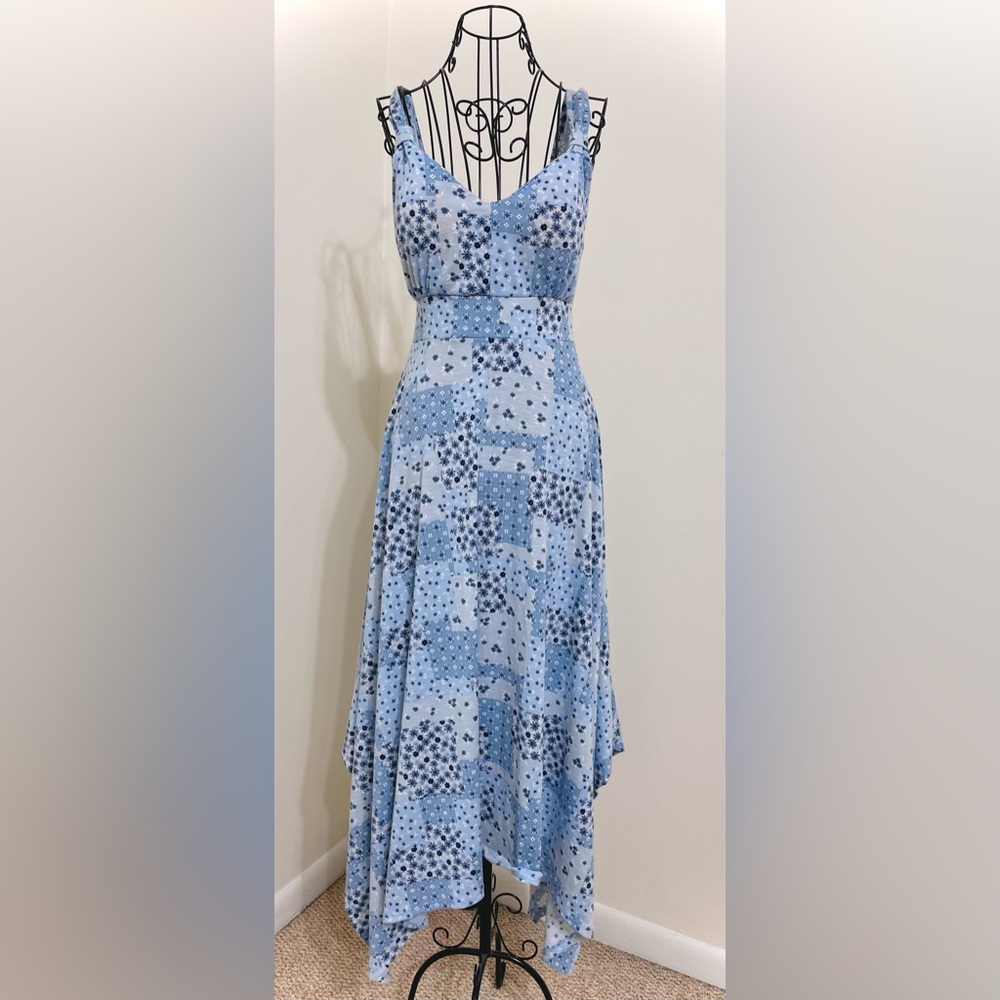 NWT Blue floral dress patchwork